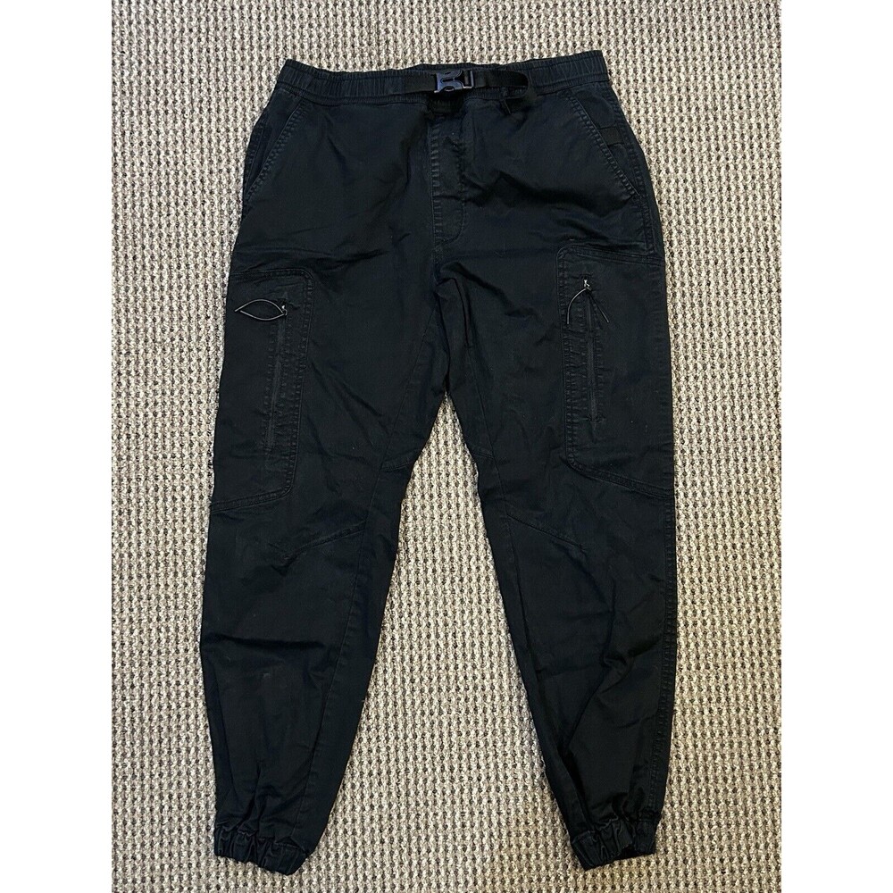 Pull & Bear Street wear Cult Mens M Black Tapered Y2K Pants Measures 30x27